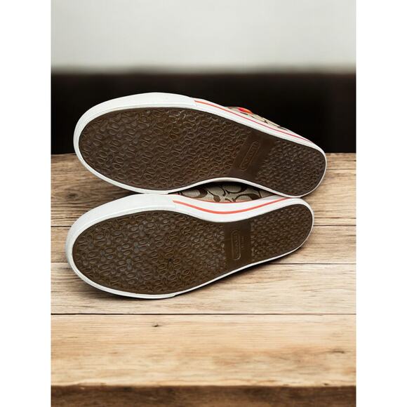 Y2K Coach Q506 Birch Mid-Top Embroidered Signature Sneaker Size 8.5B - Picture 6 of 9